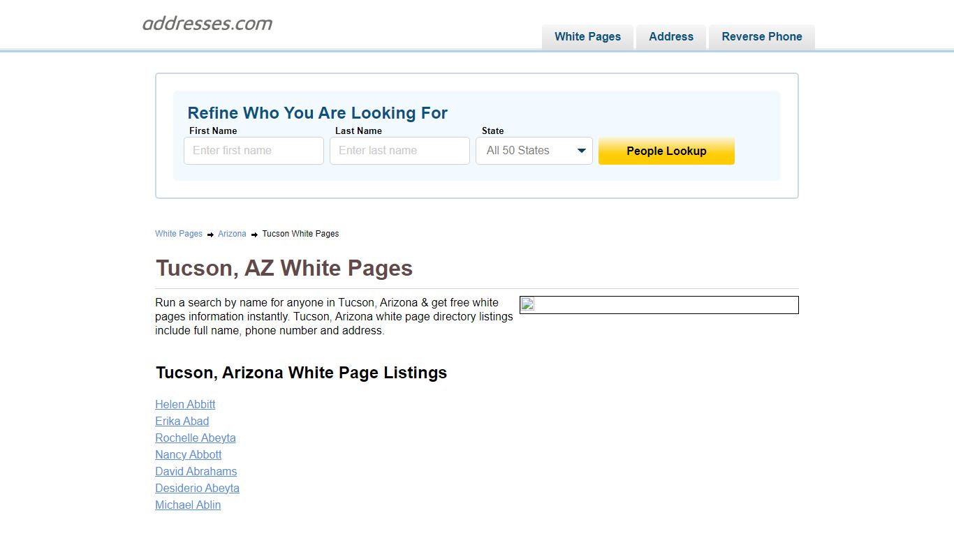 White Pages - Find People In | Addresses